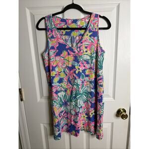 Lilly Pulitzer Blythe V-Neck Swing Dress Sleeveless Iris Blue Casa Azul Size XS